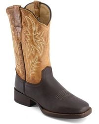 Forastero - Real Leather Square Toe Cowgirl Boots - Lyst