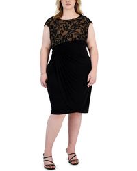 Connected Apparel - Plus Semi-formal Knee-length Cocktail And Party Dress - Lyst