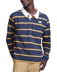 Caterpillar - Rugby Striped Polo - Lyst