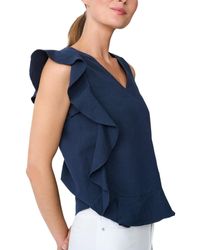 J.McLaughlin - Athena Linen-Blend Blouse - Lyst