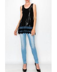 Origami Jewellery - Sequin & Lace Tank - Lyst