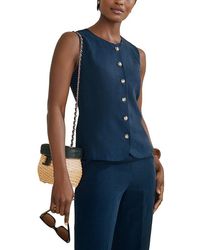 J.McLaughlin - Dune Linen-Blend Vest - Lyst