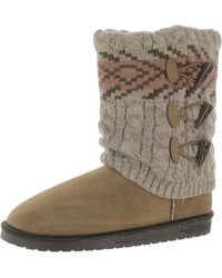 Muk Luks - Cheryl Faux Suede Cold Weather Casual Boots - Lyst