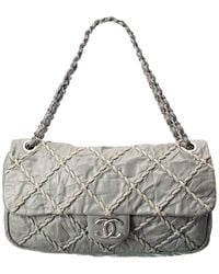 Chanel - Blue Quilted Lambskin Leather Medium Flap Bag (authentic Pre-owned) - Lyst