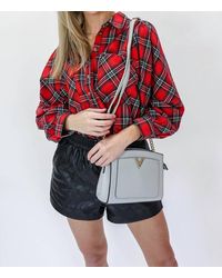 Eesome - Motivated With Plans Plaid Top Shirt - Lyst