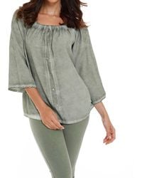 French Kyss - Luciana Button Off The Shoulder Top - Lyst