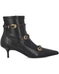 Pinko - Ankle Boots With Buckle And-Tone Details - Lyst