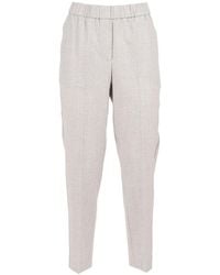 Peserico - Straight Leg Trousers With Tailored Fit - Lyst