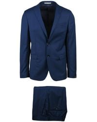 Paoloni - Rounded Jacket And Tailored Trousers Suit - Lyst