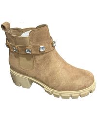 Olem - Diamond Suede Ankle Boots - Lyst