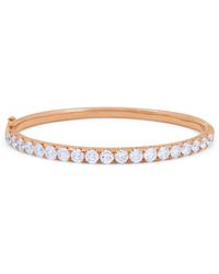 Diana M. Jewels - 18 Kt Rose Gold Bangle Adorned With 4.81 Cts Tw Of Diamonds - Lyst