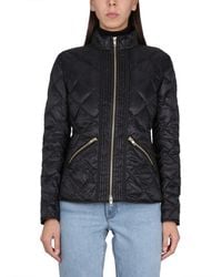 Fay - Quilted Down Jacket With High Collar - Lyst