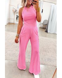 TRUEDAMES - Slim Ribbed Tank Top And Sweatpants Set - Lyst