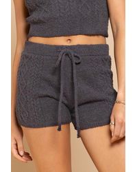 Pol - Cozy Knit Cable Shorts - Lyst