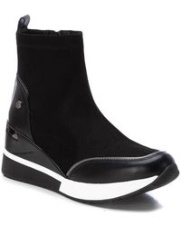 Xti - Suede Wedge Booties - Lyst