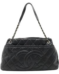 Chanel - Logo Cc Leather Shoulder Bag (pre-owned) - Lyst