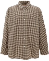 Marni - Micro-Check Cotton Oversized Shirt - Lyst