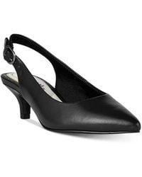 Easy Street - Faye Pump Pointed Toe Kitten Heel Slingback Htat519 - Lyst