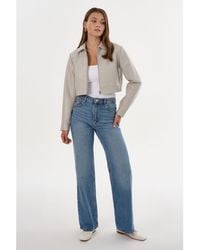 Lamarque - Damiana Recycled Leather Cropped Jacket - Lyst