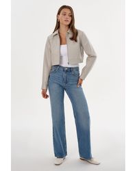 Lamarque - Damiana Recycled Leather Cropped Jacket - Lyst