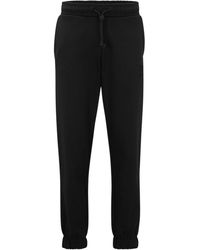 HUGO - Relaxed-fit Cotton-terry Tracksuit Bottoms With Stacked Logo - Lyst