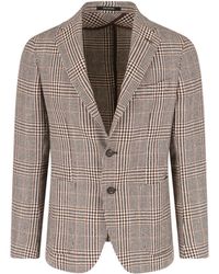 Tagliatore - Pied De Poule Wool-Blend Blazer - Lyst