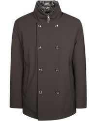 Montecore - Double-Breasted Matte High-Collar Jacket - Lyst