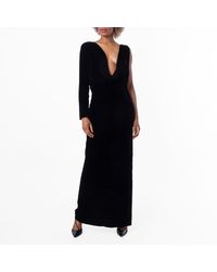 Bally - Deep V-Neck Dress With Signature Strap Detail, Brand Size 36 Us - Lyst