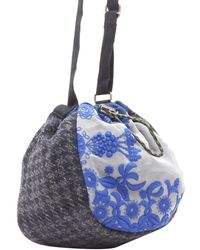 Sacai - Transformable Mixed Fabric Wool Drawstring Bucket Crossbody Tote Bag - Lyst