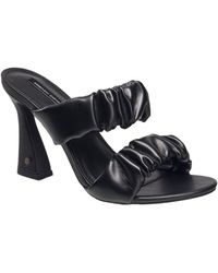 French Connection - Crystal Ruched Heel Sandals - Lyst