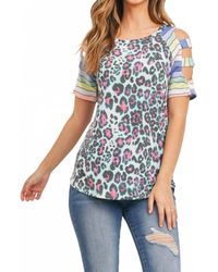 Collective Rack - Leopard Stripe Cold Shoulder - Lyst
