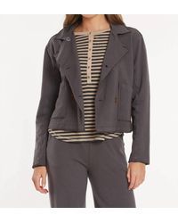 Mod-o-doc - Double Breasted Crop Shacket - Lyst