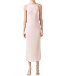 2.7 August Apparel - Rhinestone Mesh Midi Dress - Lyst