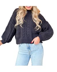 Pol - Lily Mock Neck Sweater - Lyst