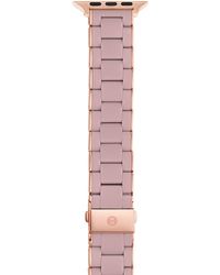 Michele - 38/40/41mm And 42/44/45/49mm Pink Stainless Steel Band For Apple Watch - Lyst