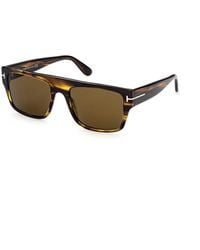 Tom Ford - Square Full Rim, With A Dark Havana Frame And Lens - Lyst