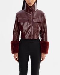 Lamarque - Hedda Cropped Faux Leather Jacket - Lyst