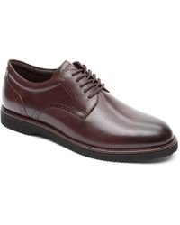 Rockport - Plain Toe Leather Lace-up Oxfords - Lyst