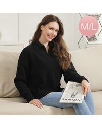 TRUEDAMES - Solid Collar Pullover Sweater - Lyst