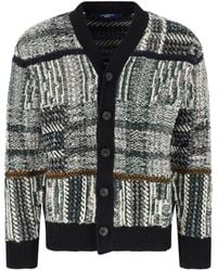 Junya Watanabe - Patterned Knit Button-Front Cardigan - Lyst