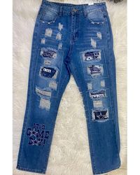 Lovesoft - Dallas Cowboys Distressed Patchwork Jeans - Lyst
