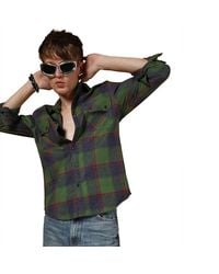 Campus Sutra - Forest & Buffalo Check Utility Shirt - Lyst