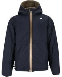 K-Way - Jack Spacer Nylon Double Reversible Hooded Jacket - Lyst