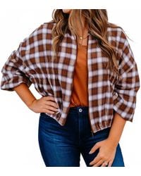 Ivy Jane - Long Sleeve Plaid Jacket - Lyst