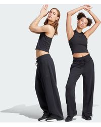 adidas - Lounge French Terry Straight Leg Pants - Lyst
