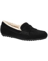 Bella Vita - Prentice Suede Faux Fur Lined Loafer Slippers - Lyst