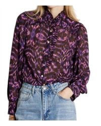 Suncoo - Lyric Long Sleeve Blouse - Lyst