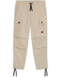 HUGO - Regular-Fit Cargo Trousers - Lyst