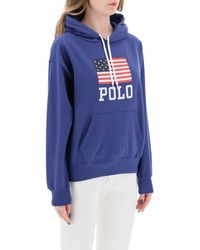Polo Ralph Lauren - Hooded Sweatshirt With Flag Print - Lyst