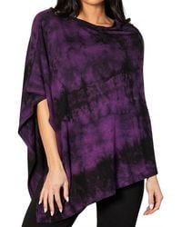 French Kyss - Marble Wash Asymmetrical Poncho - Lyst
